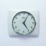 Bisque white 1960s Ceramic Clock by DIEHL West Germany