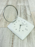 Bisque white 1960s Ceramic Clock by DIEHL West Germany