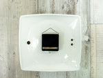 Bisque white 1960s Ceramic Clock by DIEHL West Germany