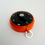 Orange olive 70s ceramic WALL CLOCK with timer by Schatz, Westgermany
