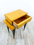 Single MIDCENTURY NIGHTSTAND or CABINET in empire style with drawer, France 1960s