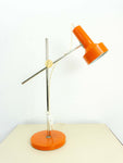 Original 1970s Orange DRAWING Desk LAMP midcentury lighthing