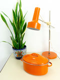 Original 1970s Orange DRAWING Desk LAMP midcentury lighthing