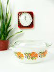 Original 1970s PYREX with lid by SCHOTT, vintage opal glass oven dishes