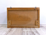 1950s midcentury KITCHEN WALL CABINET with glass curtain rail