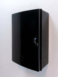 1960s black BATHROOM or MEDICINE CABINET by Birold, Westgermany, one door