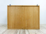 Free Shipping! Large 1950s vintage KITCHEN WALL CABINET glass shelves