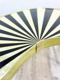 Rare original 60s SUNBURST KIDNEY TABLE black faux-nacre space age design