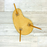 Rare original 60s SUNBURST KIDNEY TABLE black faux-nacre space age design