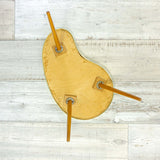 Rare original 60s SUNBURST KIDNEY TABLE black faux-nacre space age design