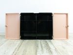 1960s midcentury Medicine Cabinet, dusky pink black, Westgermany