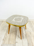 Square 60s midcentury MOSAIC SIDE TABLE plant stand Westgermany