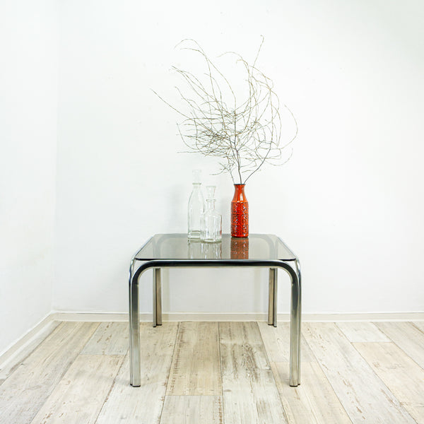 あーき】X-base Smoked Glass Table あーき】X-base Smoked Glass