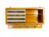 Fab 1950s vintage KITCHEN CABINET, glass sliding doors and shelves