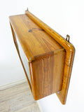 Fab 1950s vintage KITCHEN CABINET, glass sliding doors and shelves