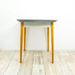 On hold for S.! Square original 1960s EXTENDABLE wooden KITCHEN TABLE Resopal Formica Top